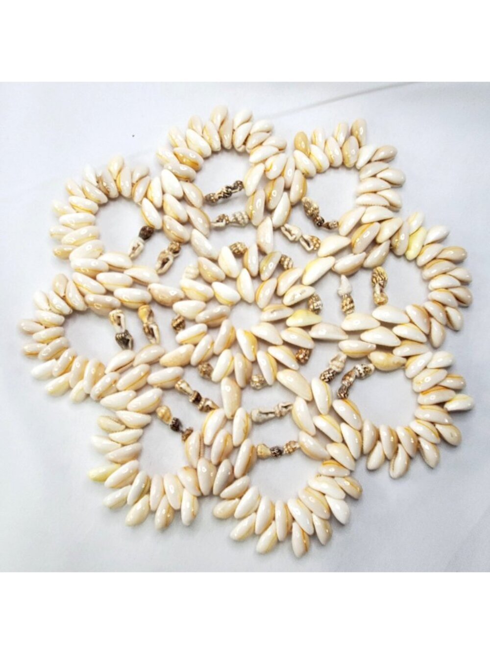Puka Cowrie Sea Shell 8" Trivet Hot Plate Wall Decor Tropical Ocean Beach Boho